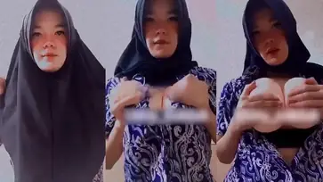 Bokep Jilbab Ukhti Nabilah Remas Toket Gede Kost poster