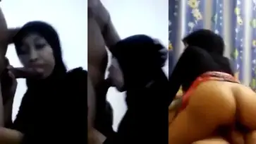 Gadis Berkerudung Hitam Ahli Nyepong Lanjut Posisi WOT poster