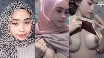 Hijab Pink Cantik Pamer Tubuh Mulus poster